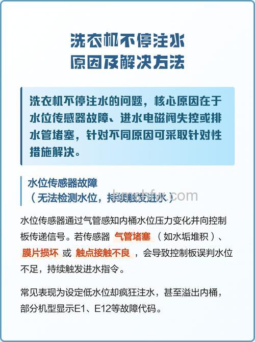 洗衣机不注水怎么回事?不进水原因与解决方法