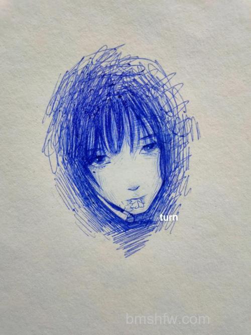 ps怎么在记事本上画逼真的圆珠笔效果画