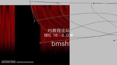Photoshop怎么简单制作漂亮的红色布帘