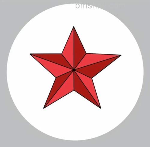 ps CS6怎么绘制两种颜色的立体五角星