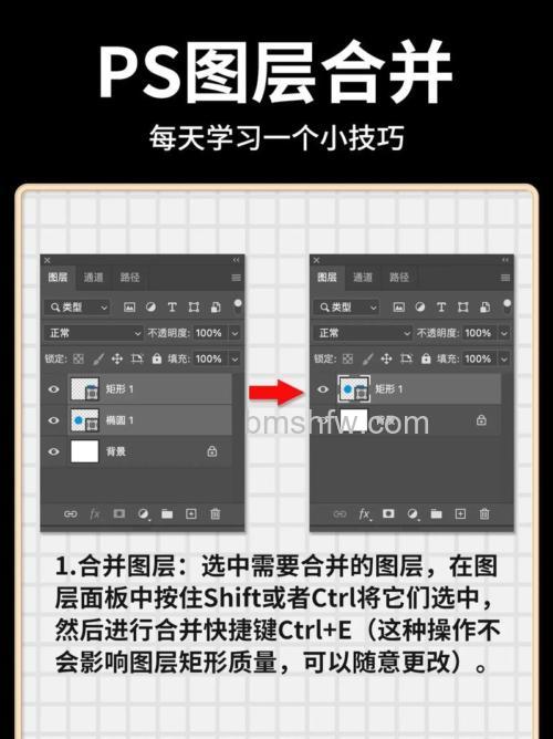PS图层怎么拆分和合并?