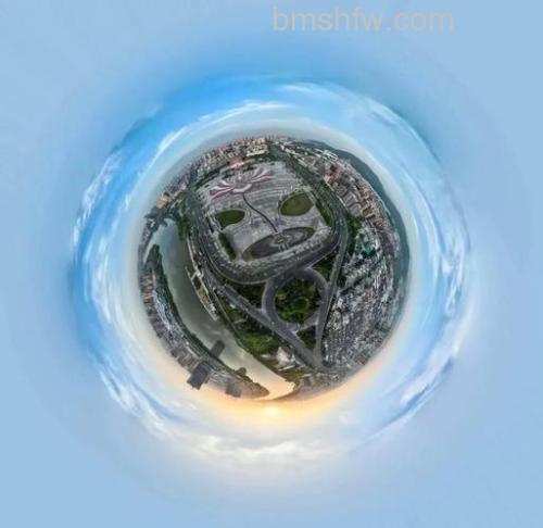 PS如何绘制3D圆形立体城市照片