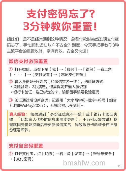 个人类型账户支付密码忘记如何找回