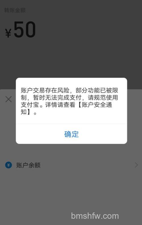 支付宝钱冻结了还显示什么系统处理