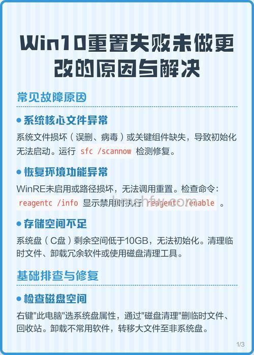 win10重置失败未做更改怎么办 win10重置失败未做更改解决方法