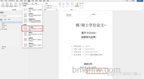 在Word中实现奇数页页眉用本章标题,偶数页用论文标题的方法