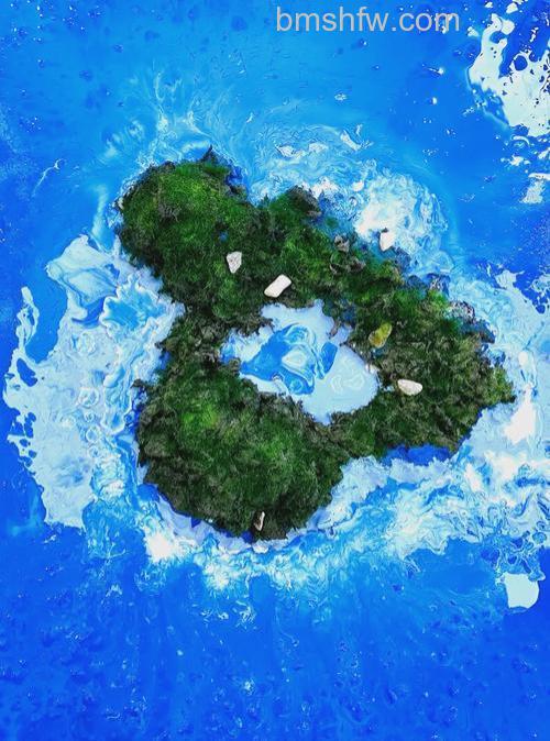 怎么利用Photoshop创建一个有创意的3D岛屿
